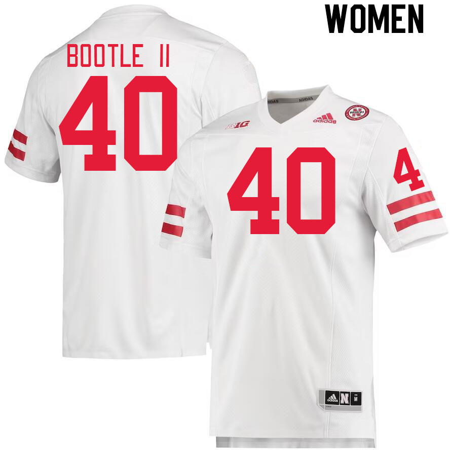 Women #40 Dwight Bootle II Nebraska Cornhuskers College Football Jerseys Stitched Sale-White